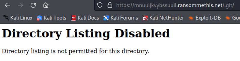 Directory Error Message
